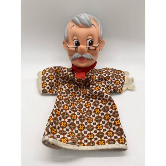 Vintage Gund 1950's Geppetto From Pinocchio Hand Puppet Walt Disney Prod - Rare - Picture 3 of 8